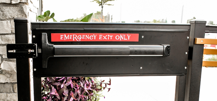 emergency push bar installation in Wellington